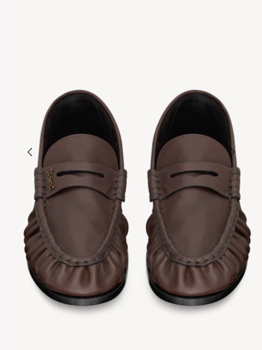 Saint Laurent Women’s YSL Le Loafer Supple in brown Leather
